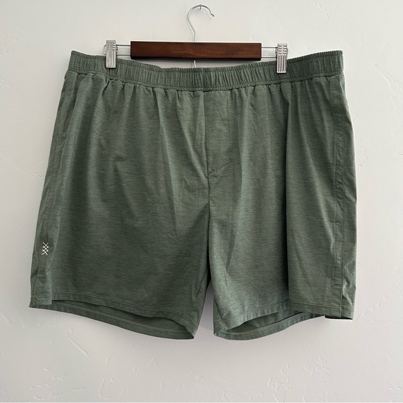 RHONE Men's Swift Knit 6" Running Athletic Shorts Olive Green Heather Lined XXL - Picture 1 of 13